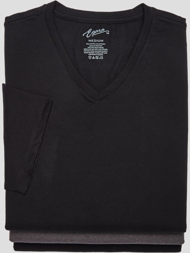 62% OFF on The EG Store Men's Black V-Neck T-shirt on Shopclues