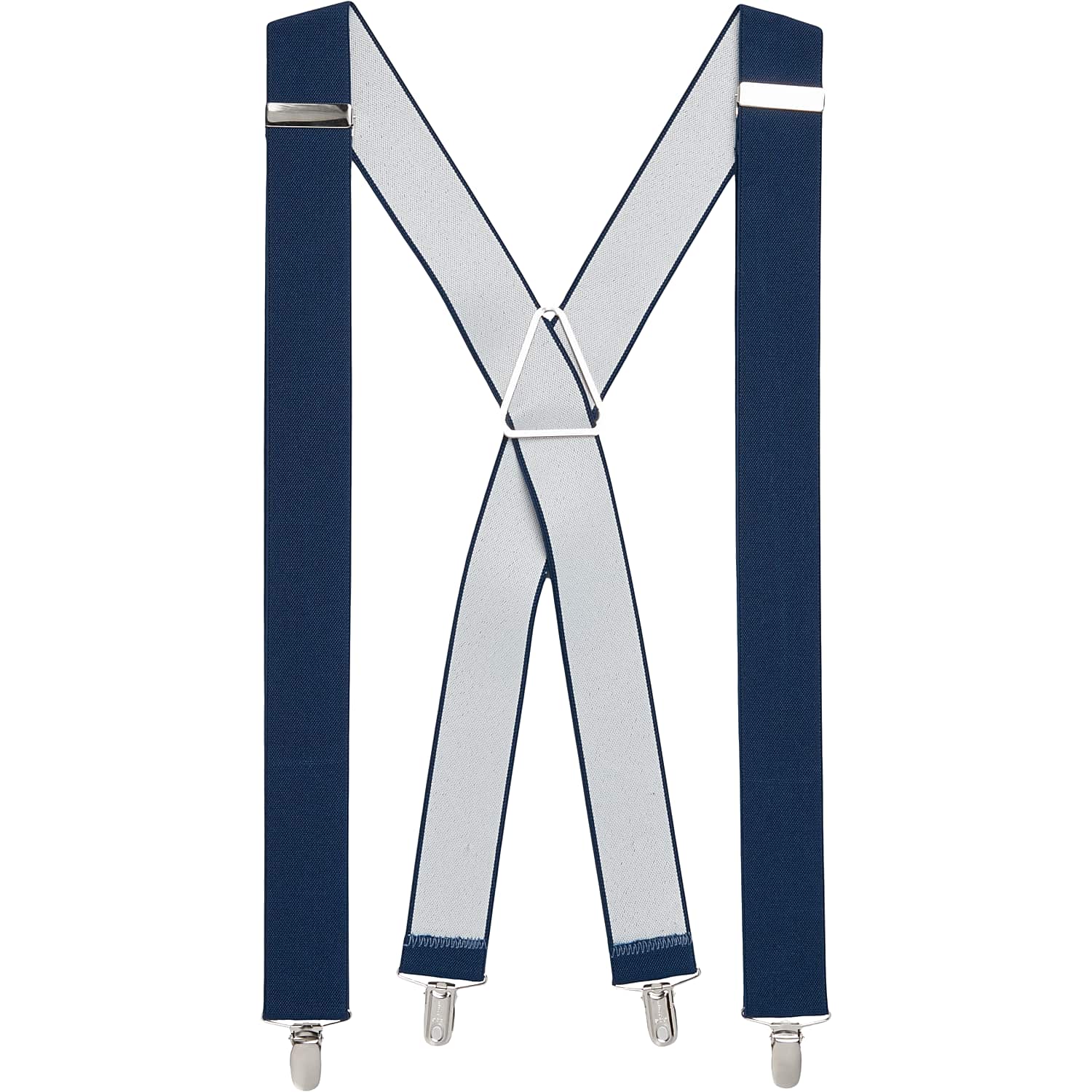 Pronto Uomo Big & Tall 35mm Clip Suspenders in Navy – Extra Long Men’s Adjustable Dress Suspenders for Suits and Pants