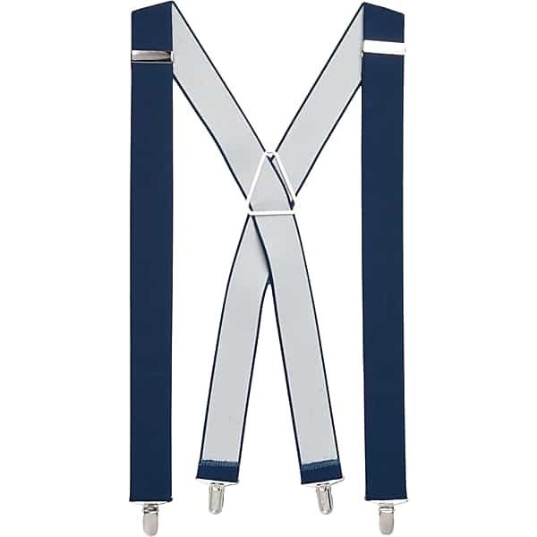 Pronto Uomo Big & Tall Men's 35mm Clip Suspenders Navy - Size: One Size - Only Available at Men's Wearhouse