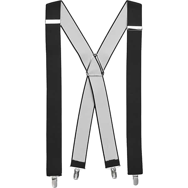 Pronto Uomo Big & Tall Men's 35mm Clip Suspenders Black - Size: One Size - Only Available at Men's Wearhouse