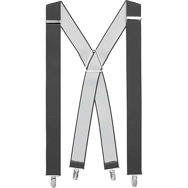 Pronto Uomo Men's 35mm Clip Suspenders Charcoal - Size: XLONG - Only Available at Men's Wearhouse TMW8Y7X80127
