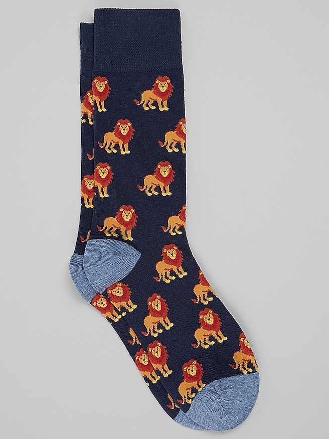 Egara Men's Lion Socks, 1-Pair