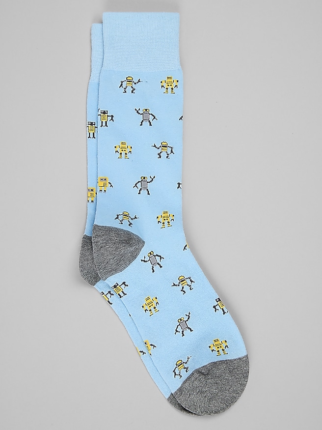 Men's Robot Socks, 1-Pair