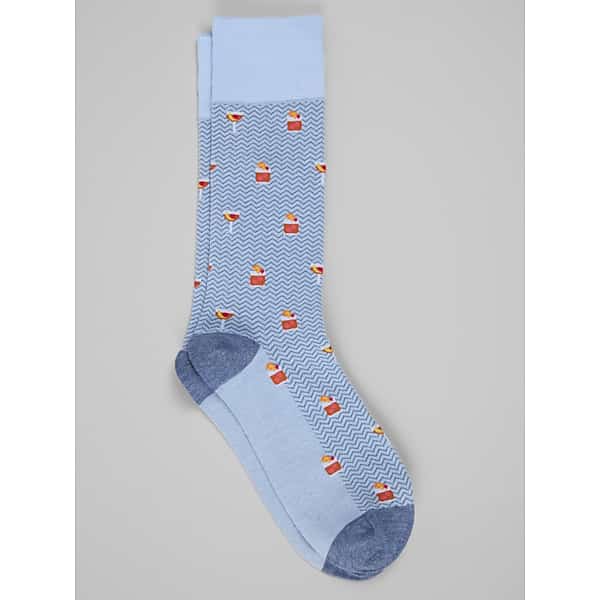 Egara Men's Cocktail Socks, 1-Pair Blue - Size: One Size