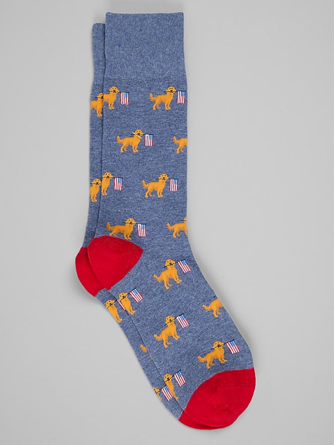 Egara USA Dog Flag Socks, 1-Pair