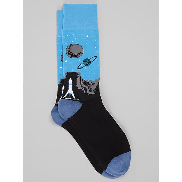 Egara Men's Space Rocket Socks, 1-Pair Marina - Size: One Size