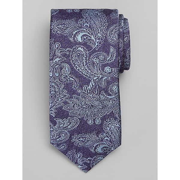 Joseph Abboud Men's Filetto Paisley Tie Purple - Size: One Size