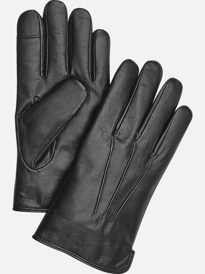 Pronto Uomo Full-Grain Leather Gloves | Hats| Men's Wearhouse