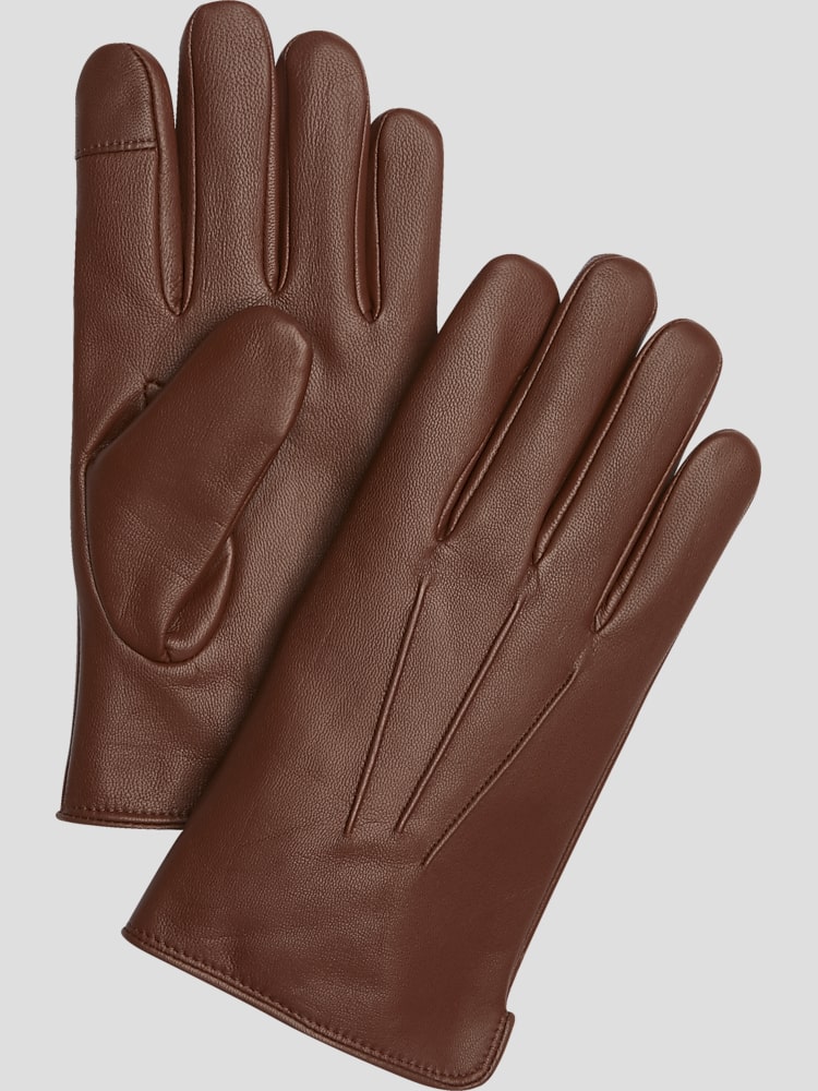 Top grain leather gloves top