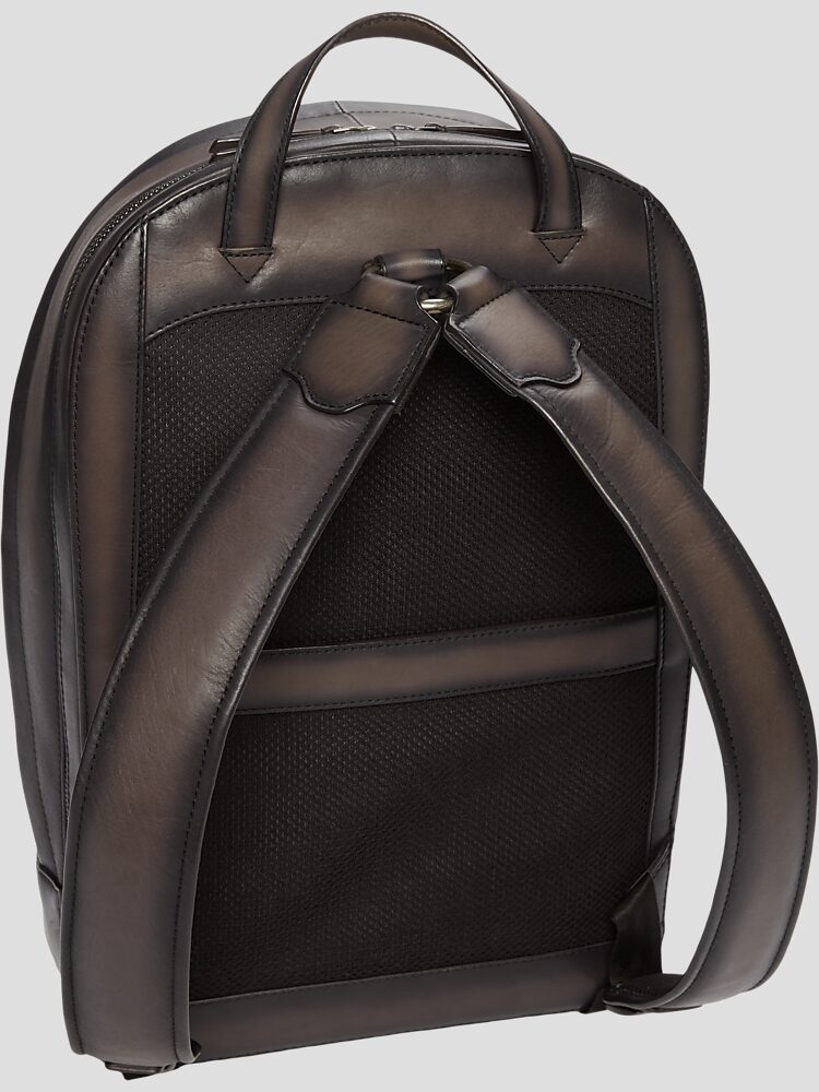 PRONTO UOMO BURNISHED LEATHER BACKPACK