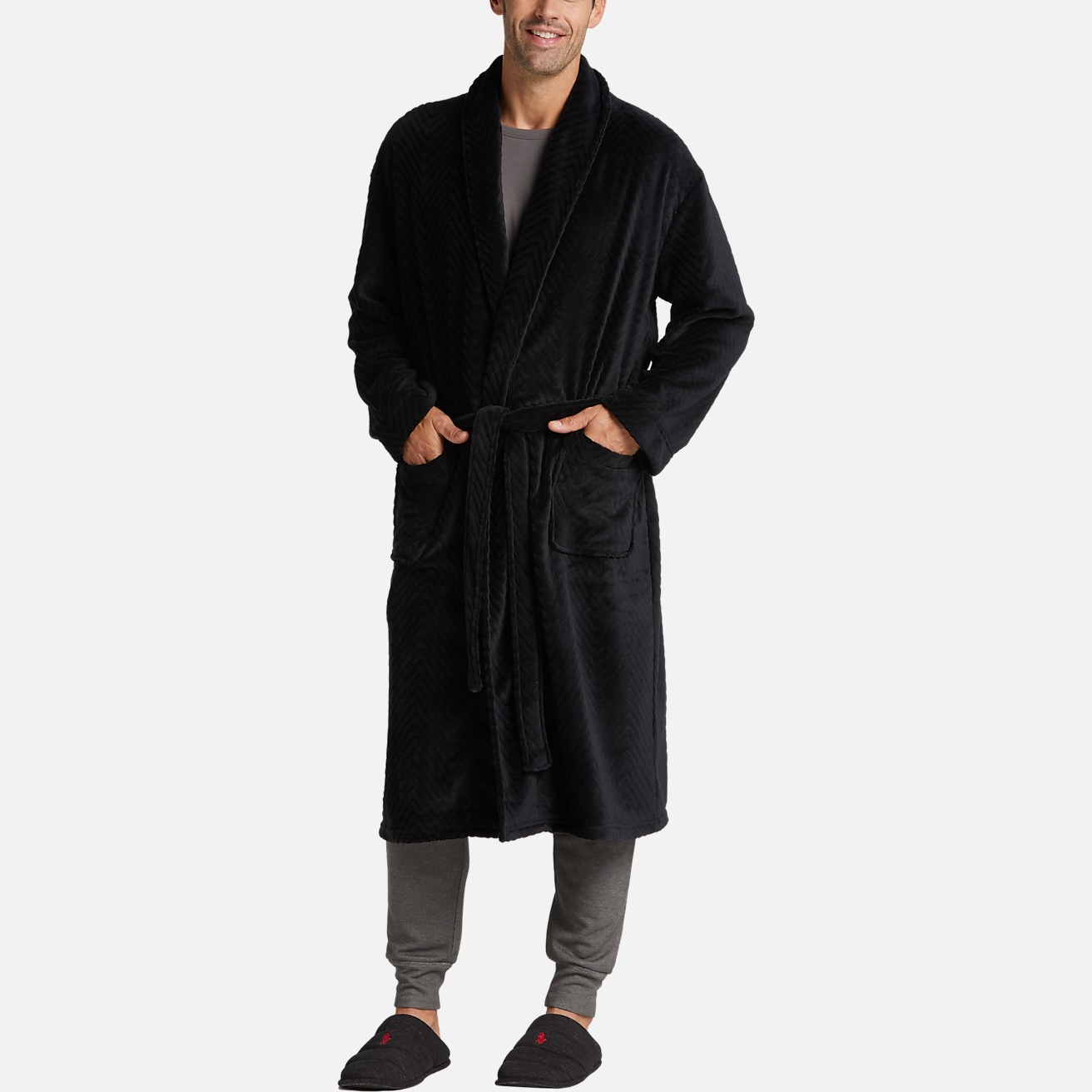 Pronto Uomo Chevron Fleece Robe, All Sale