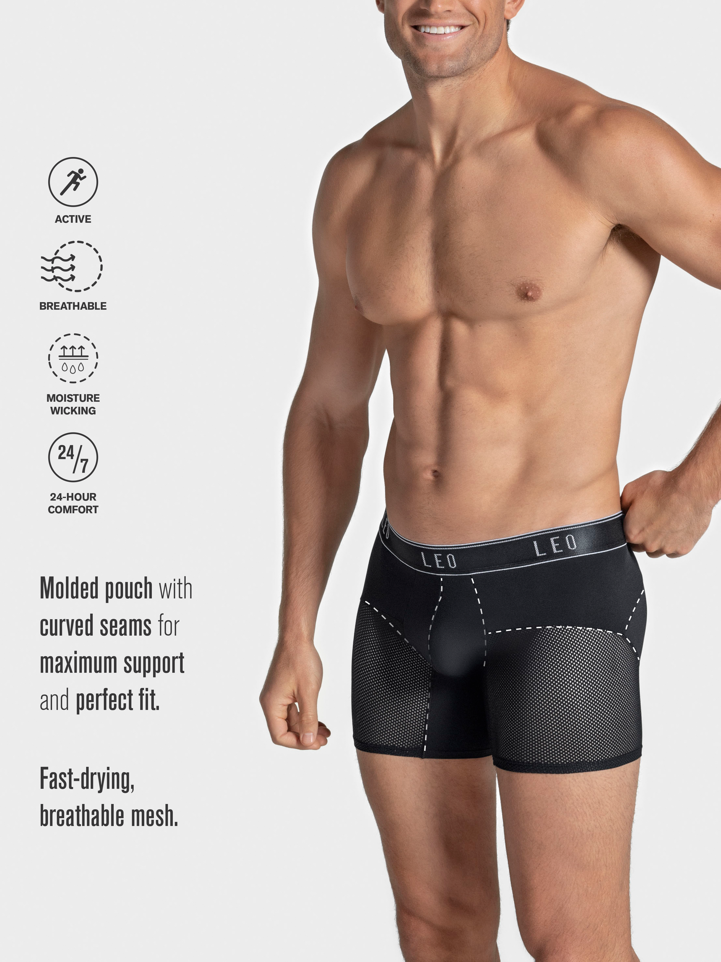 Mesh Boxer Briefs, Single-Pack