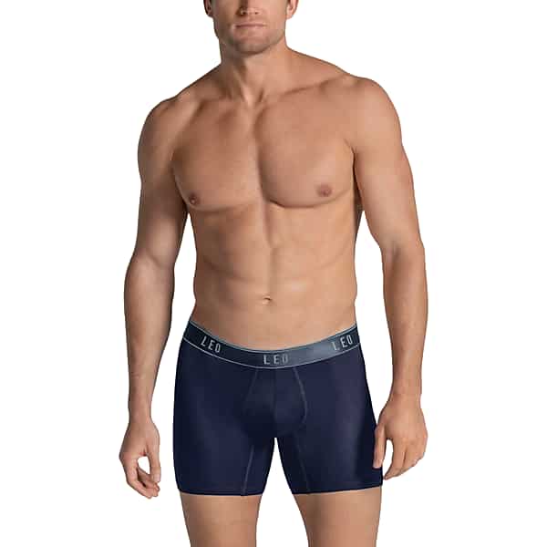 Leo By Leonisa Men's Support Pouch Boxer Briefs, Single-Pack Blue - Size: XL