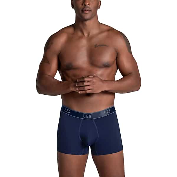 Leo By Leonisa Men's Microfiber Trunks, Single-Pack Blue - Size: XL