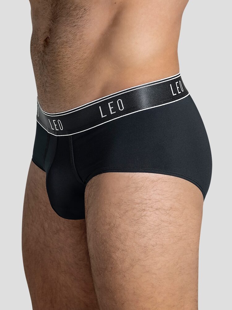 Classic Black Microfiber Lace Briefs