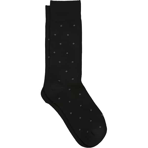 Egara Men's Diamond Dot Socks, 1-pair Black - Size: One Size TMW8YJD80002