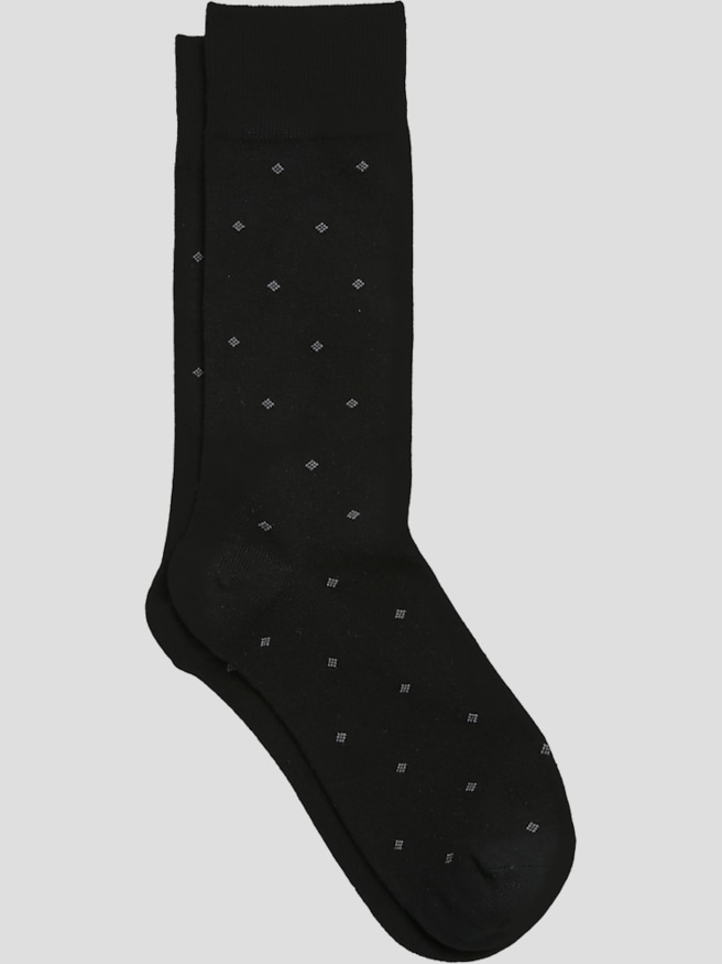 Egara Men's Diamond Dot Socks, 1-pair , Black