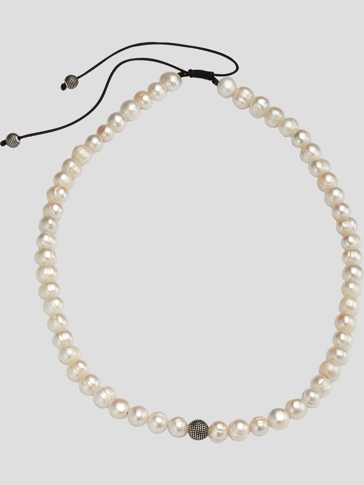 White pearl outlet necklace mens