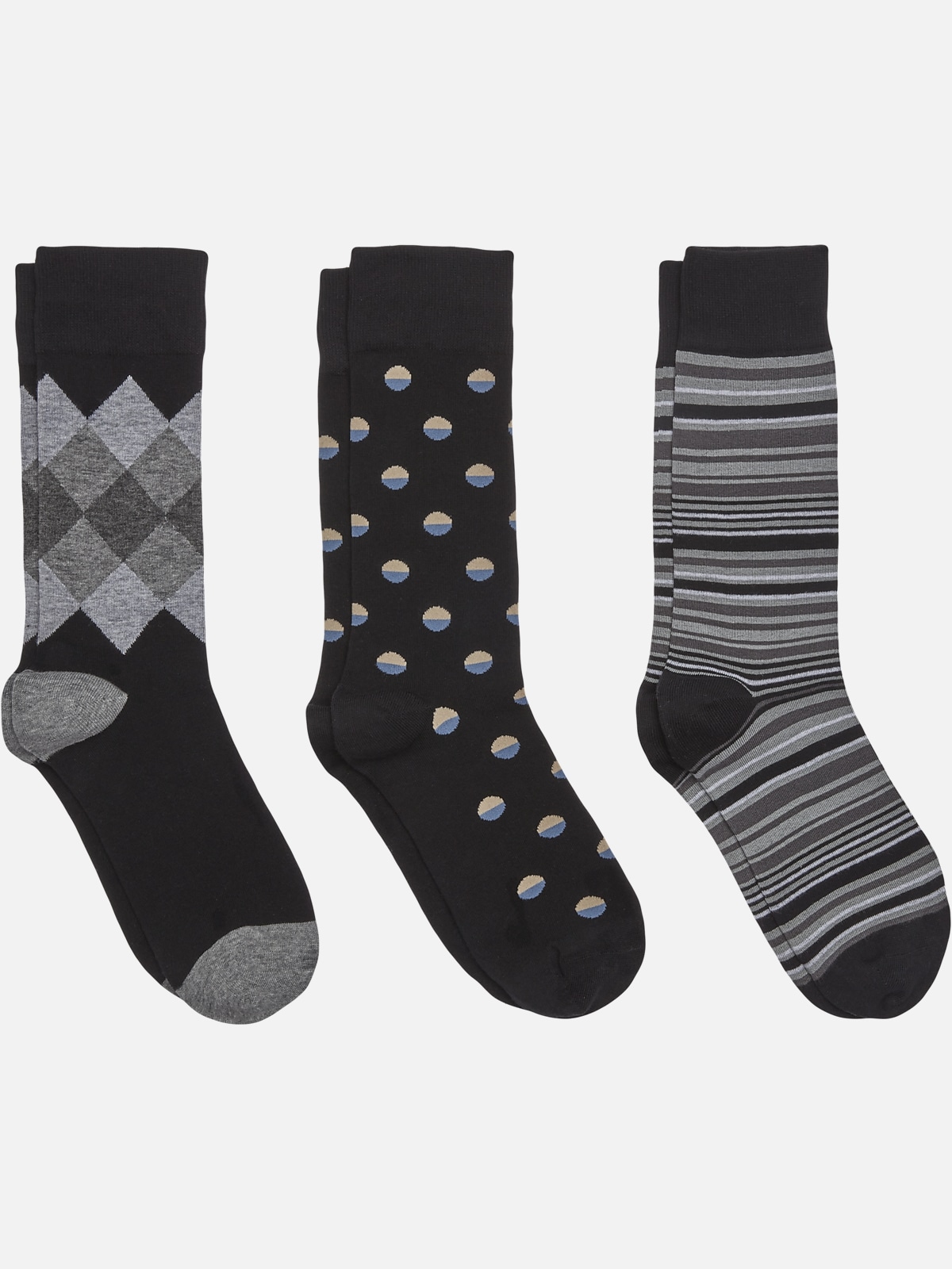 Egara Patterned Socks, 3-Pack | All Sale| Men's Wearhouse