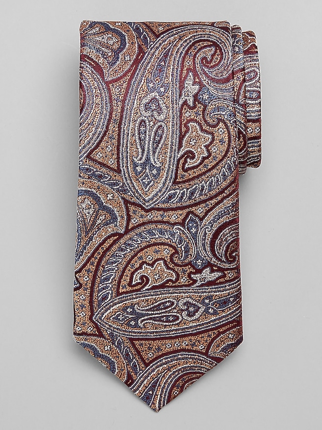 Joseph Abboud Tonal Paisley Tie Gold
