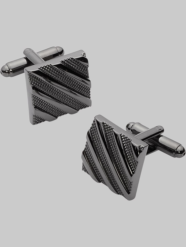 Pronto Uomo Stripe Square Cufflinks