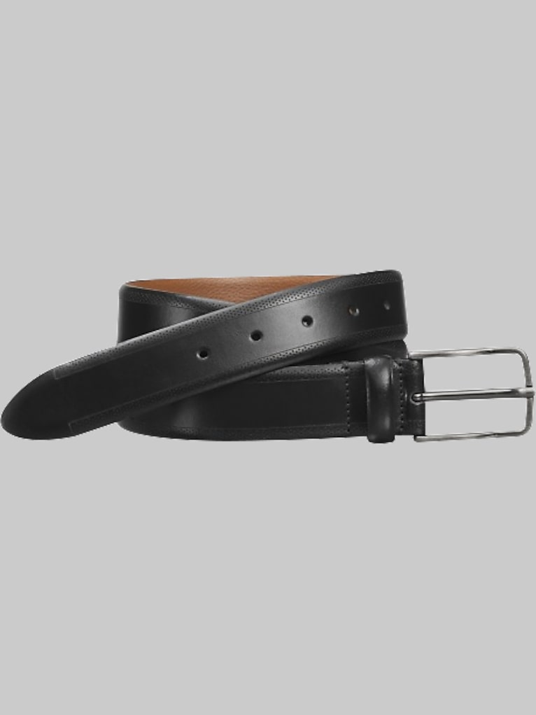 Johnston &Amp; Murphy Embossed Leather Belt