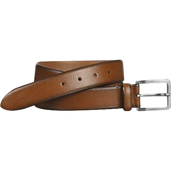 Johnston & Murphy Men's Johnston & Amp; Murphy Feather Edge Leather Belt Brown - Size: 42 Waist TMW8YRW42003