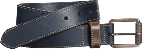 Contrast Stitch Leather Belt