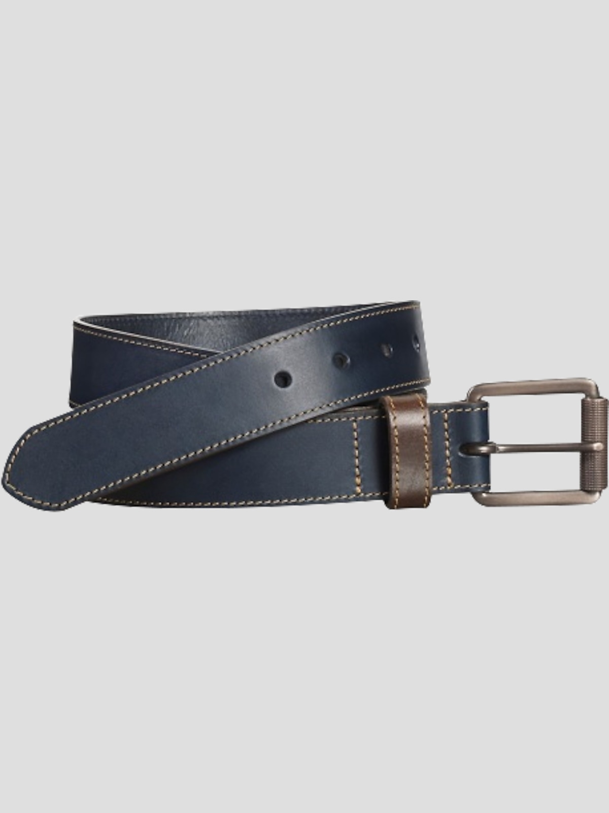 Johnston & Murphy Reversible Woven Stretch Belt (Navy/Blue) Belts