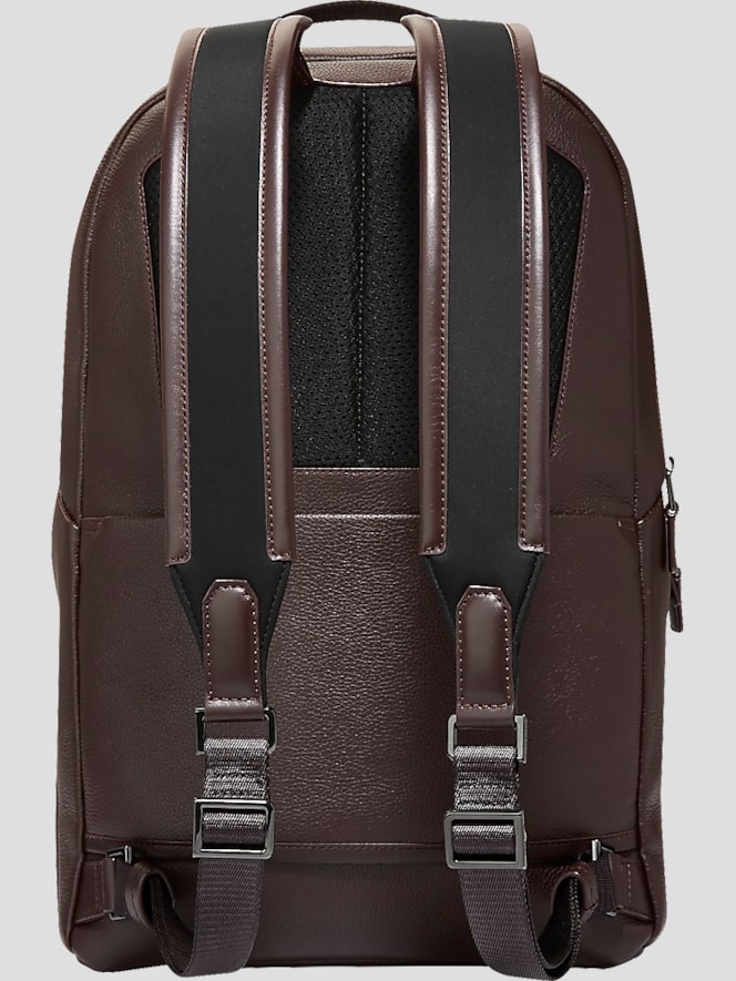 cole haan chocolate leather backpack Men's Damon removable backpack straps Exterior zip pocket Lined Leather or leather/textile Imported Cole Haan Women's Alexandria Flap