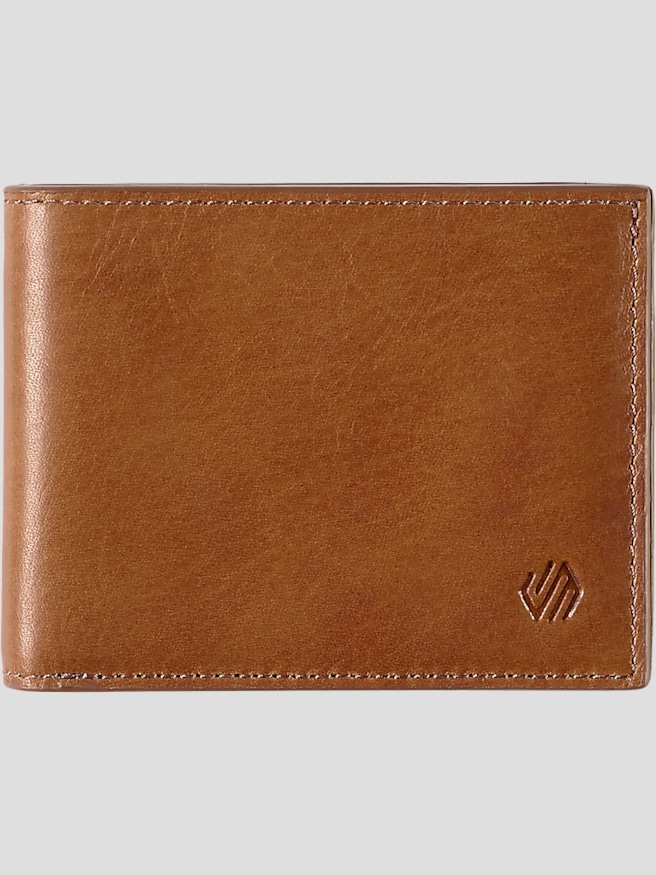 Johnston & Murphy Men's Rhodes Leather Billfold Wallet , Brown