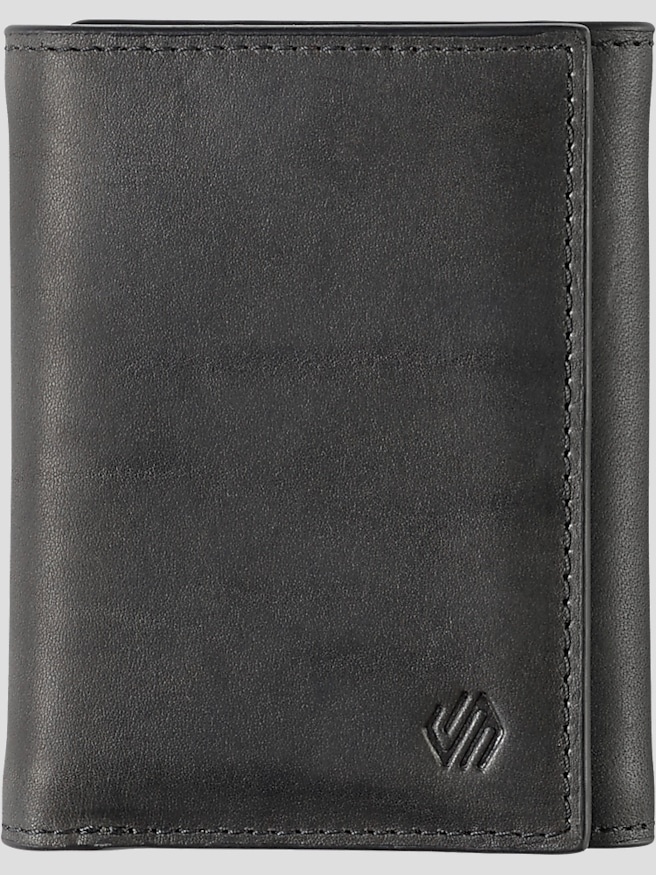 Johnston & Murphy Men's Rhodes Leather Trifold Wallet , Black