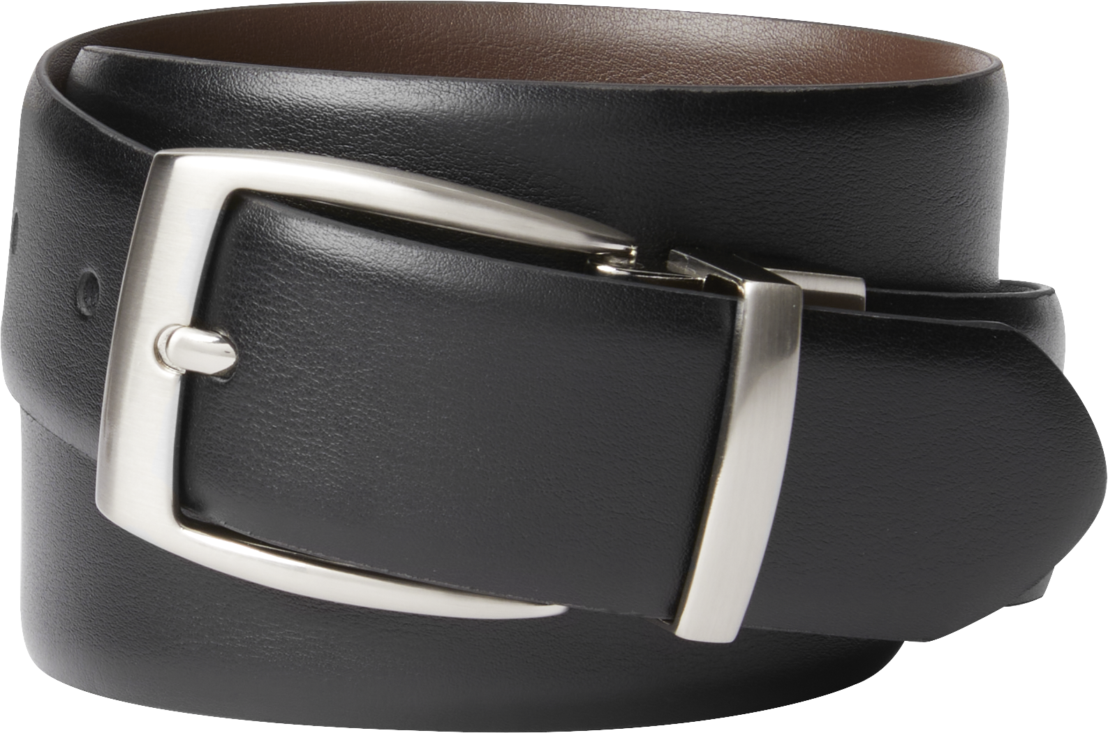 Accessories, Reversible Belt With Silver Buckle Closure