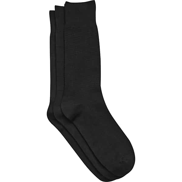 Pronto Uomo Men's Socks, 3-Pack Black - Size: One Size - Only Available at Men's Wearhouse