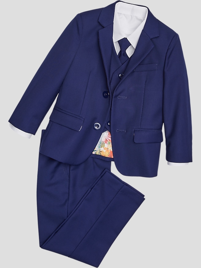 Peanut Butter Collection Slim Fit Toddler Tuxedo , Indigo / Blue