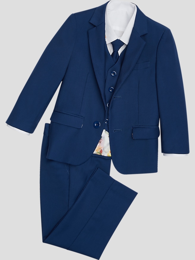 Peanut Butter Collection Slim Fit Toddler Tuxedo , Cobalt / Blue