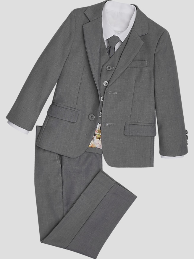 Peanut Butter Collection Slim Fit Toddler Tuxedo , Heather / Gray