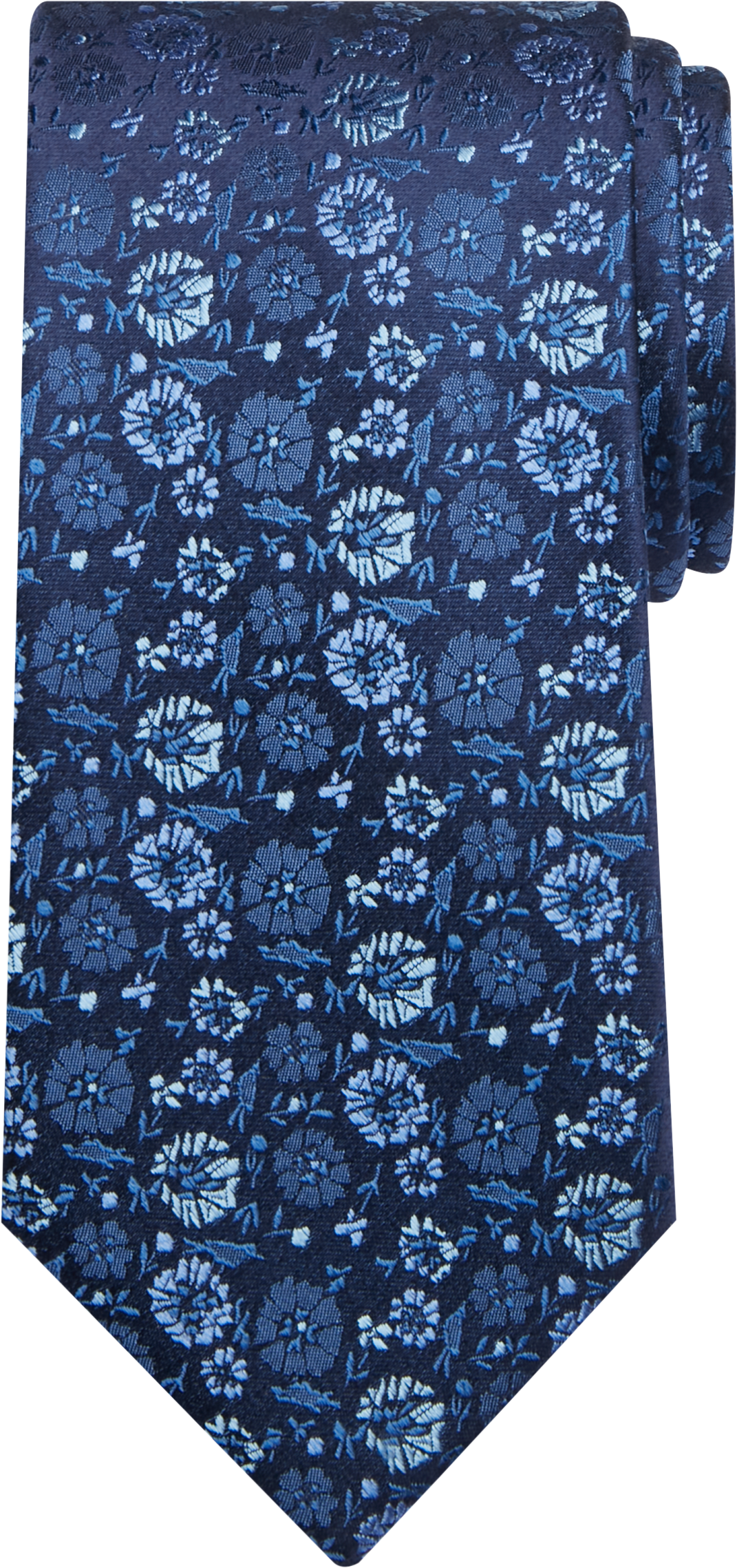 Narrow Floral Silk Tie