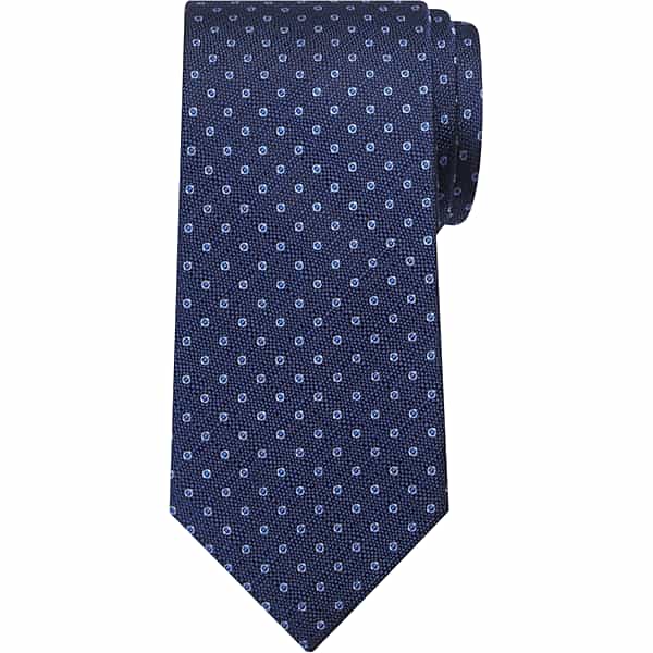 Pronto Uomo Men's Narrow Polka Dot Silk Tie Navy - Size: One Size - Only Available at Men's Wearhouse TMW8Z1P80001