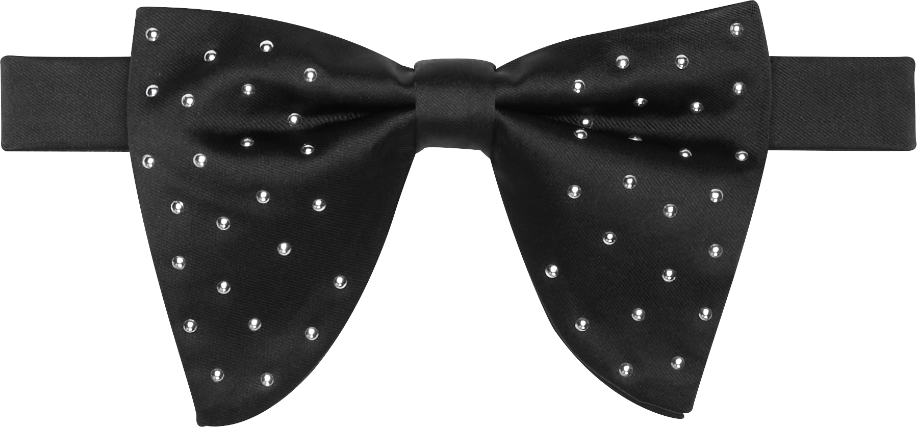 Pre-Tied Chrome Stud Butterfly Bow Tie