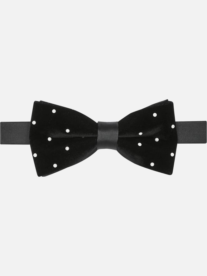 Egara Pre-Tied Faux Pearl Velvet Bow Tie | All Sale| Men's Wearhouse