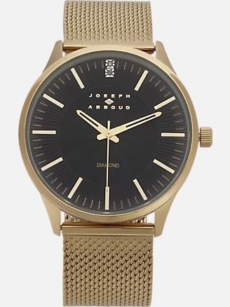 Joseph Abboud Gold-Tone Mesh Band Watch | All Clearance $39.99| Men's ...