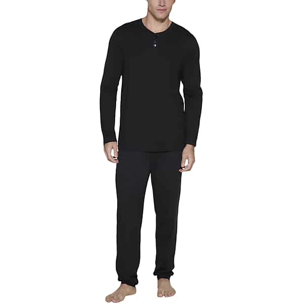 Cosabella Men's Henley and Jogger Pajama Set Black - Size: Large