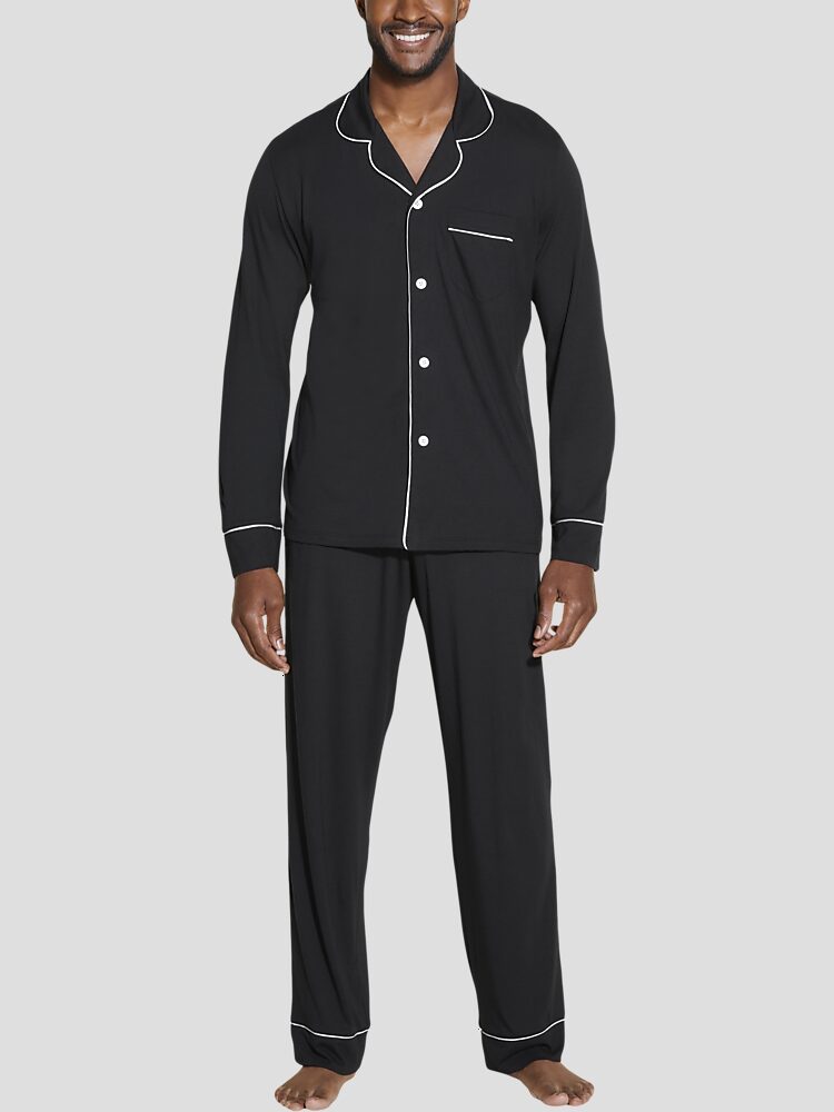 Cosabella Relaxed Fit Long Sleeve Top and Pant Pajama Set Sleepwear Loungewear Men s Wearhouse