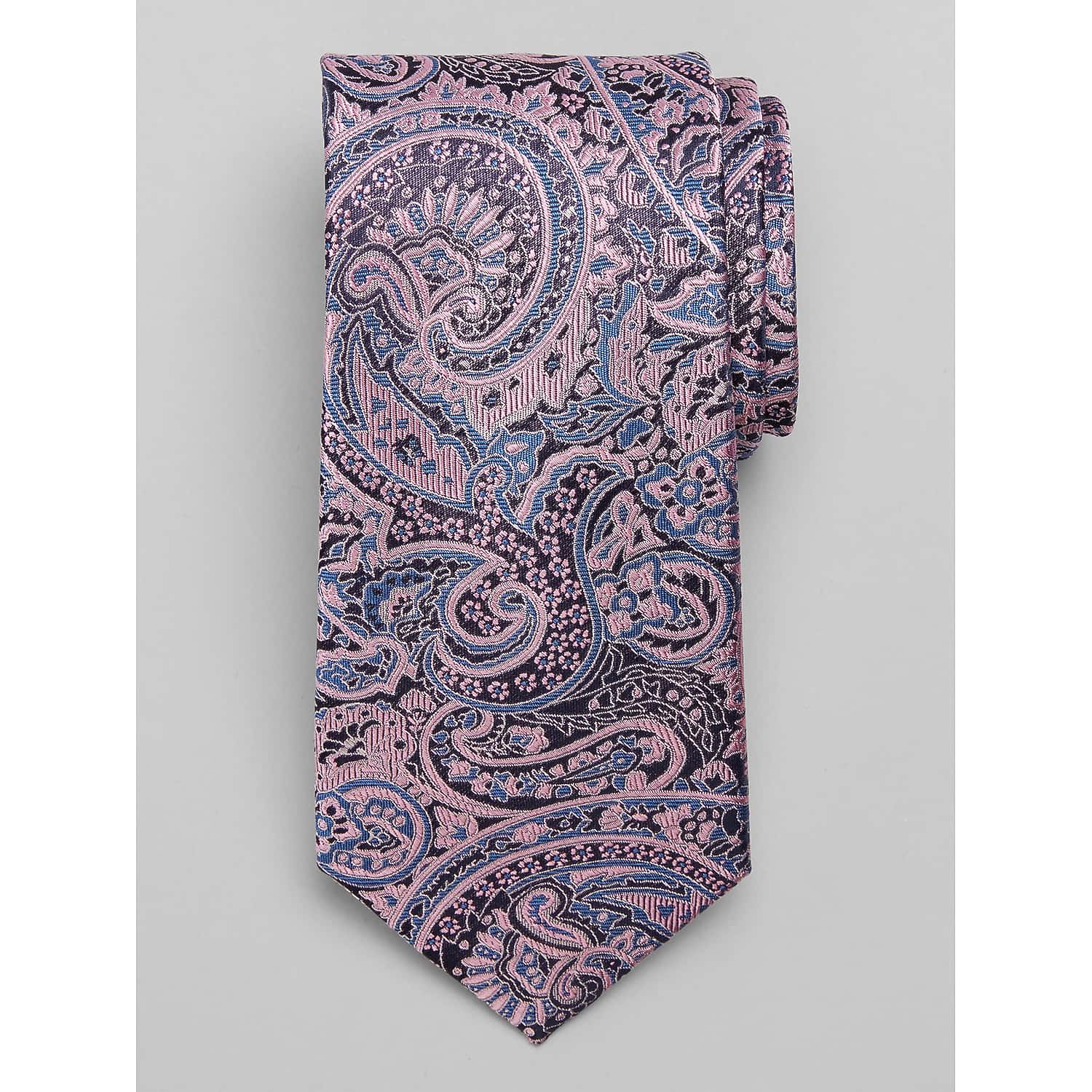 Joseph Abboud Men's Paisley Tie, Pink - Size: One Size