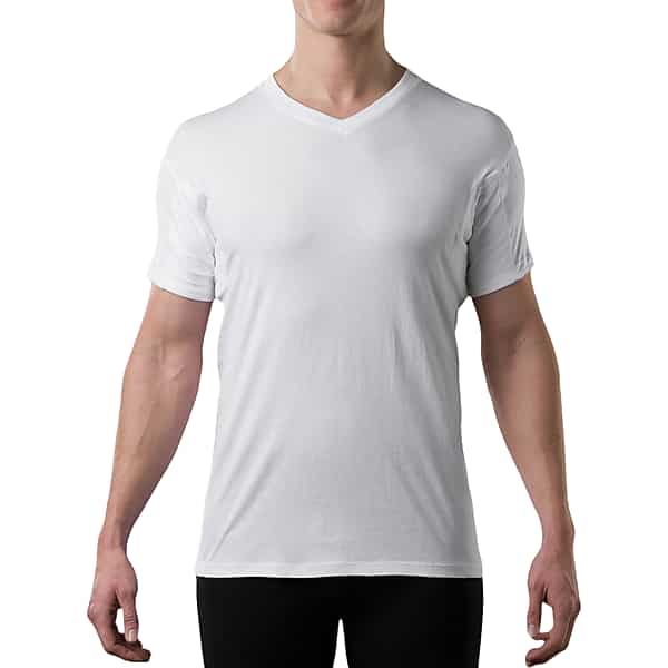 Thompson Tee Men's Sweatproof V-Neck Undershirt White - Size: Small