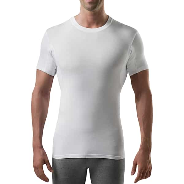 Thompson Tee Men's Sweatproof Slim Fit Crewneck Undershirt White - Size: Large