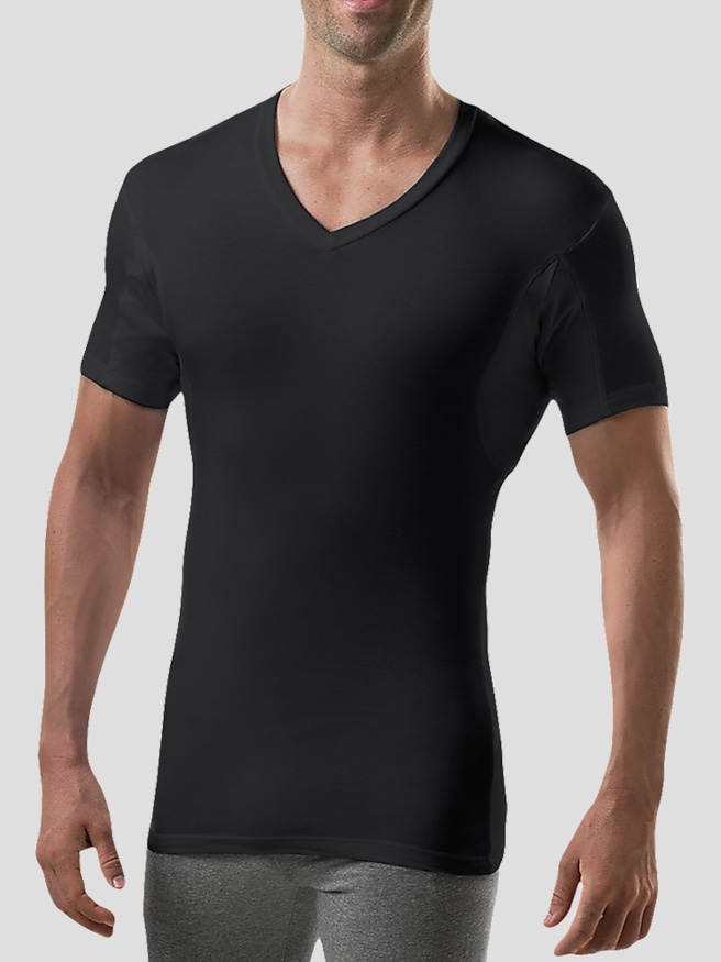 Black undershirts best sale