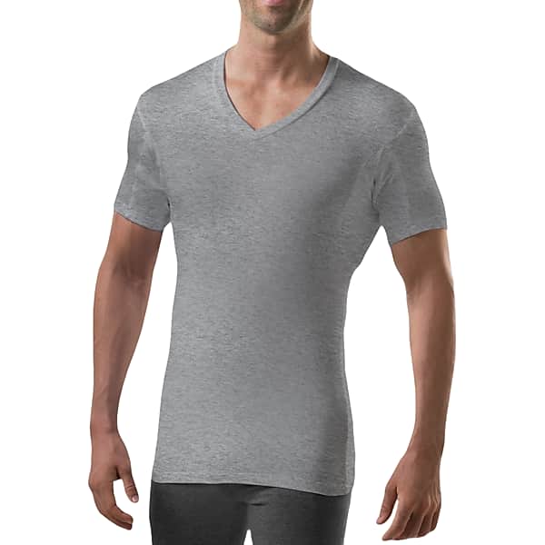 Thompson Tee Men's Sweatproof Slim V-Neck Tee Gray - Size: Medium TMW8Z8212021