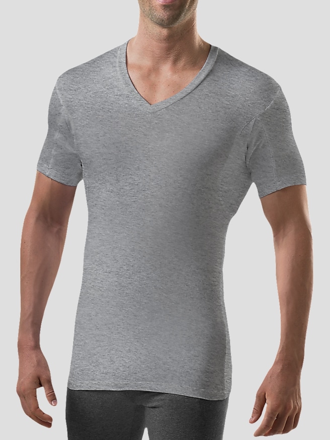 Thompson Tee Men's Sweatproof Slim V-Neck Tee , Gray